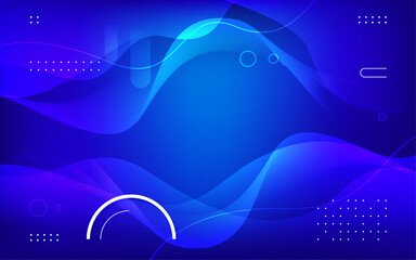 Abstract blue curve background, futuristic technology, vector illustration