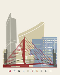 Manchester skyline poster