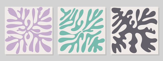Fototapeta na wymiar Posters for wall decoration. Vector abstract minimalistic modern paintings for the interior.