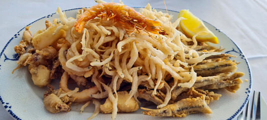Assorted fried fish dish, typical of Andalusia.