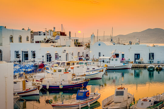 Naousa village in the Cyclades Archipelago, Greece