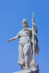 Fototapeta na wymiar Liberty Statue near Palazzo Pubblico in San Marino Republic
