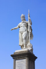 Fototapeta na wymiar Liberty Statue near Palazzo Pubblico in San Marino Republic