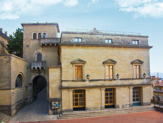 Fototapeta na wymiar Historical buildings of Old Town in San Marino