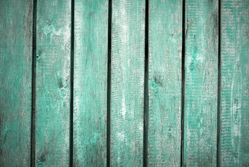 Green wood planks background, texture of old green wood planks, wooden texture 