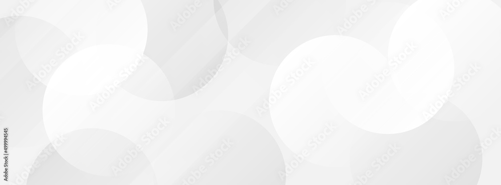 Aufkleber Abstract background with gray circle. White and grey abstract modern transparency circle presentation background. Vector circles template vector design. Object web design. Round shape. Minimal poster