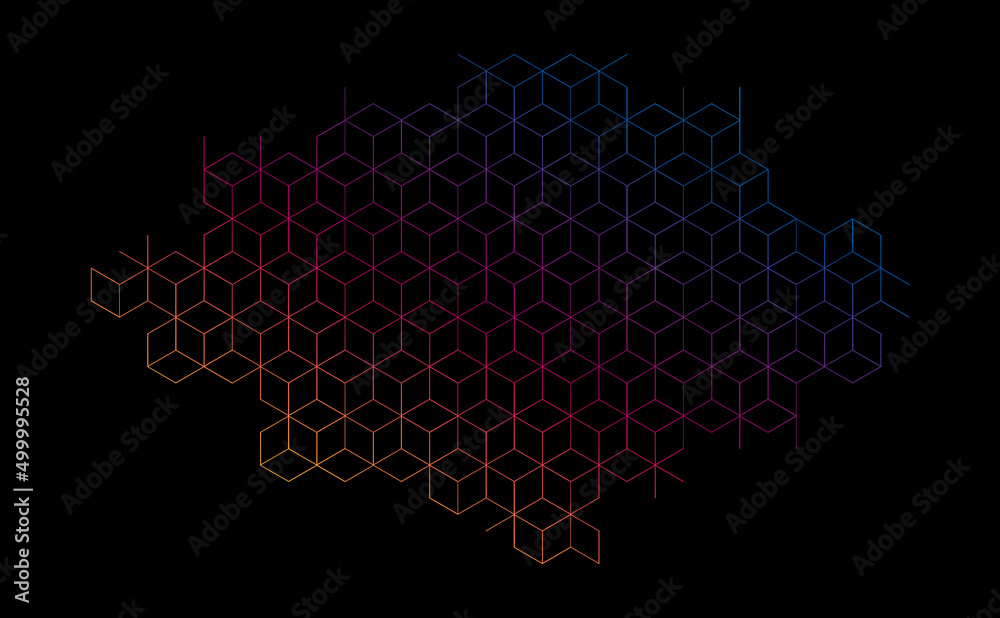 Leinwandbilder futuristic hexagon vector illustration. futuristic hexagon vector illustration. hud element. technol