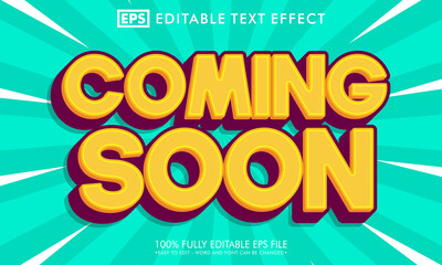 Coming soon editable text effect