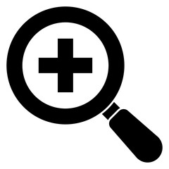 Conceptual flat design icon of medical research