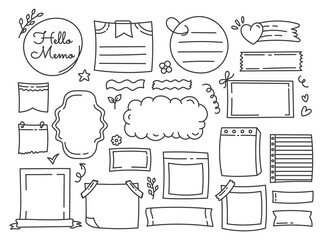 Diary, planner flat set of stickers,doodles. Isolated doodle elements for To Do List. Badges, patches, sticker pack.	
