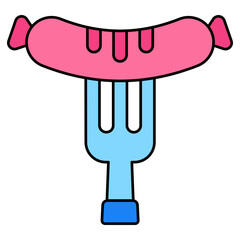 A unique design icon of sausage