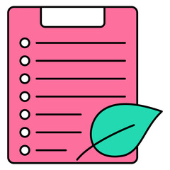 Editable design icon of checklist