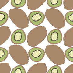 Modern Abstract Minimalist Fruit Kiwi Seamless Pattern Background