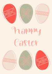  Easter card  with eggs