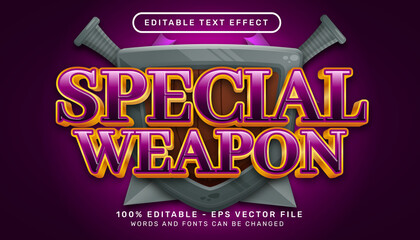 special weapon 3d text effect and editable text effect