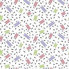 Kids seamless birthday ribbons pattern for gifts and cards and linens and fabrics and wrapping paper