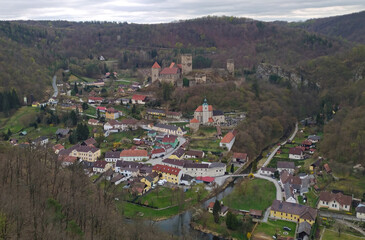 Town of Hardegg, Austria in a spring season