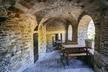 View of the little town of Serra san Quirico