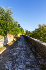 View of the little town of Serra san Quirico
