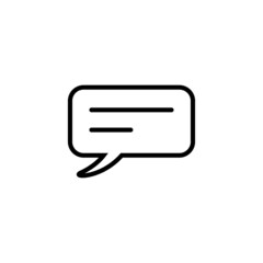 bubble speech icon vector isolated on white artboard