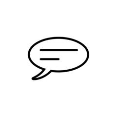 bubble speech icon vector isolated on white artboard