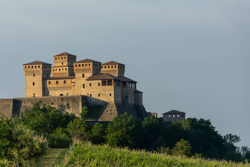 Wonderful view of the Castle of Torrechiara, Parma, Italy