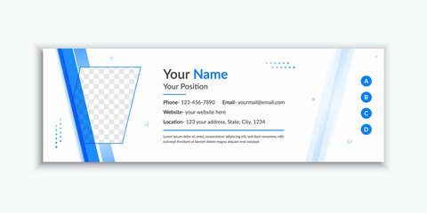 Minimal email signature or email footer template design