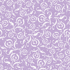 Seamless background of silhouettes decorative floral vintage design elements