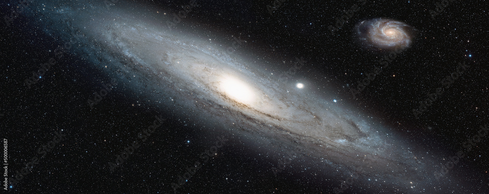 Poster As seen by the Andromeda - Andromeda galaxy with Our galaxy is milky way 