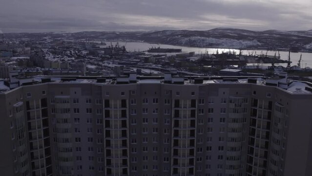 Sun and Snow Kitesurffing Murnmansk Port River North