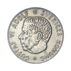 COIN 1 CORONA 1973 SWEDEN GUSTAF VI ADOLF SVERIGES KONUNG
