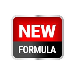 New innovative and improved formula product label packaging vector icon badge