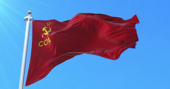 Socialist Soviet Republic of Abkhazia Flag. Loop