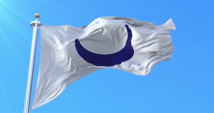 Flag of the Kingdom of Tlemcen, Zayyanid Kingdom, Algeria. Loop
