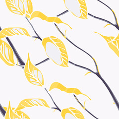 Fototapeta na wymiar Lemon Seamless Pattern. Modern Hand Drawn Background. Simple Marker Lime. Botanical Illustration. Green, Red and Yellow Vector Summer Citrus Print. Psychedelic Citron Motif.