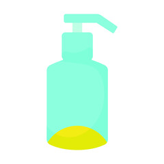 Sun cream bottle. Icon. Summer. White background. Vector illustration. EPS 10.