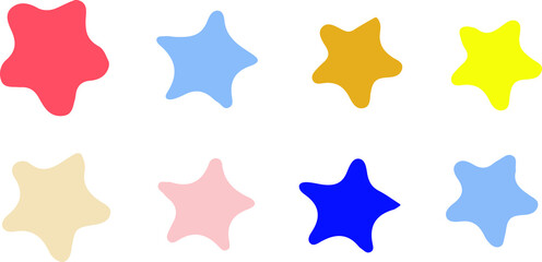 Star. Multicolored stars.