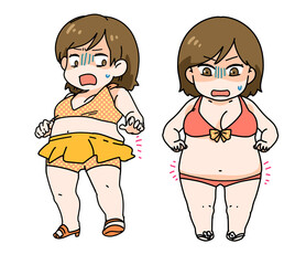 A girl on a diet who couldn't wear clothes last year