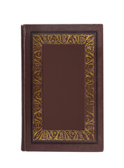 VIntage hardcover book isolated on white. Space for design