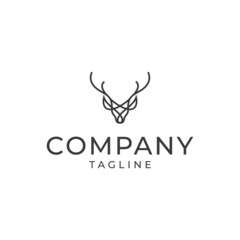 Deer logo design icon Vector illustration