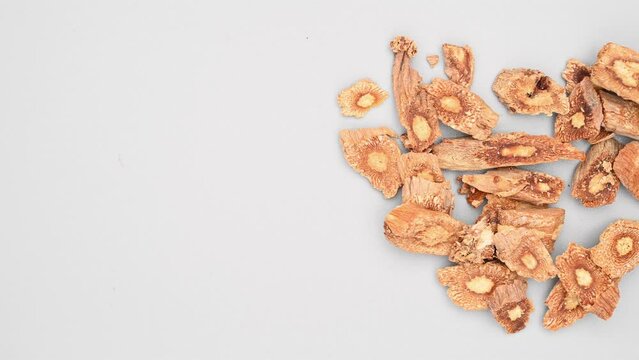 top pan herb DangShenPian or Codonopsis Radix or Pilose Asiabell Root slices