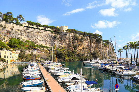 Port de Fontvieille and Prince's Palace of Monaco 
