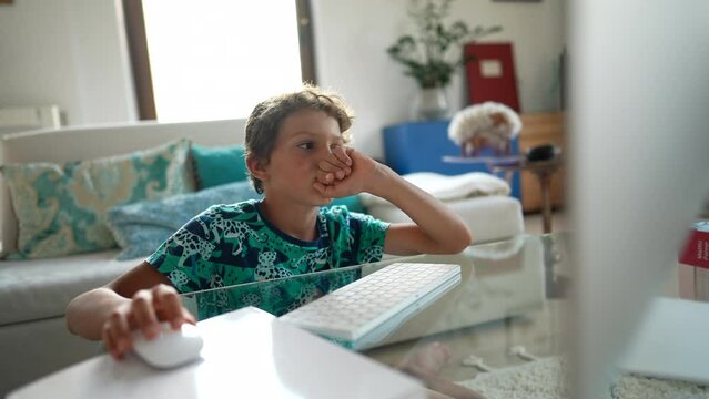 Child browsing internet kid using computer young using technology