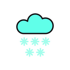 snow weather vector for icon symbol web illustration