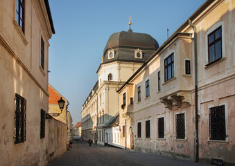 Fototapeta na wymiar Street of Miklos Schneider-Trnavsky in Trnava. Slovakia