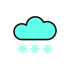 snow weather vector for icon symbol web illustration