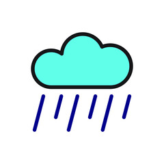 Rain weather vector for icon symbol web illustration