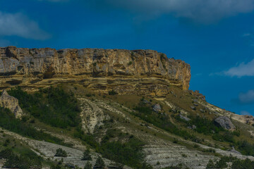 Fototapeta na wymiar Beautiful landscape of White Rock or Belaya Scala, Rock Aq Kaya, Crimea,