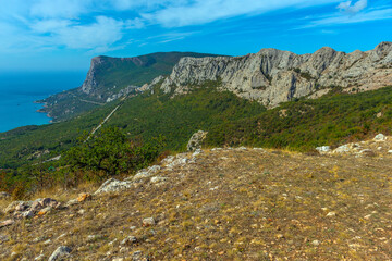 mountains of Crimea with sea view
