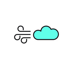 windy cloud weather vector for icon symbol web illustration